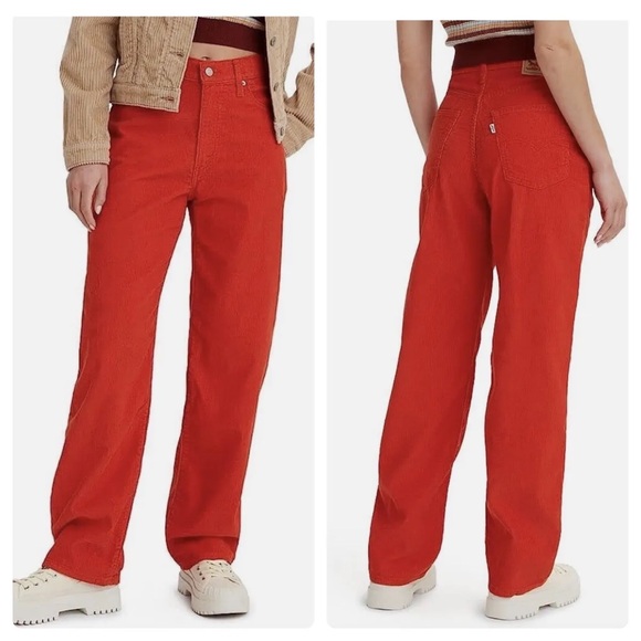NWT Levi’s ‘94 Baggy Red Corduroy Womens Jeans - Picture 2 of 12